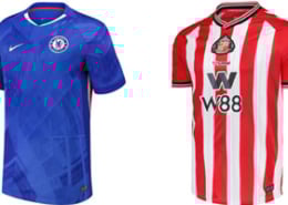Chelsea v Sunderland 2025-26 Kits