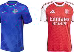 Chelsea vs Arsenal 2025-26 Kits