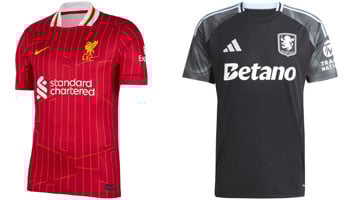 Liverpool v Aston Villa 2025-26 Kits