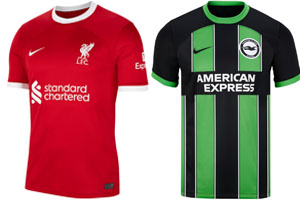 Liverpool v Brighton 2023-24 Shirts