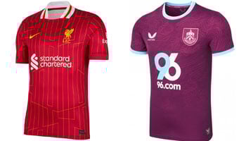Liverpool v Burnley 2025-26 Kits
