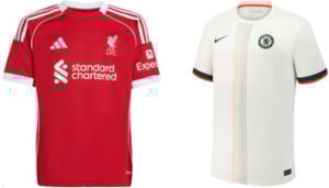 Liverpool v Chelsea 2025-26 Kits