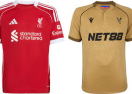 Liverpool v Crystal Palace 2025-26 Kits