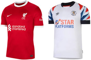 Liverpool v Luton Town 2023-24 Shirts