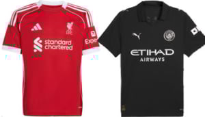 Liverpool v Man City 2025-26 Kits