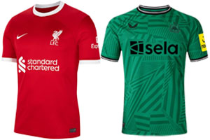 Liverpool v Newcastle 2023-24 Shirts