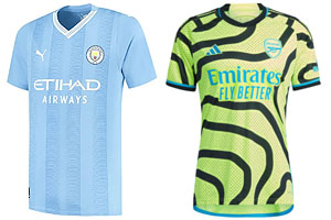 Man City v Arsenal 2023-24 Shirts