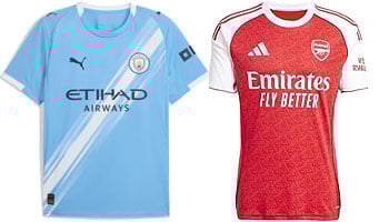 Man City v Arsenal 2025-26 Kits