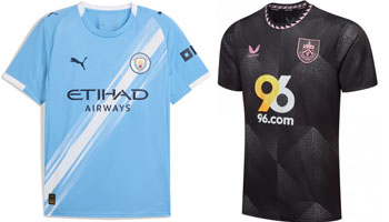 Man City v Burnley 2025-26 Kits