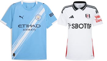 Man City v Fulham 2025-26 Kits