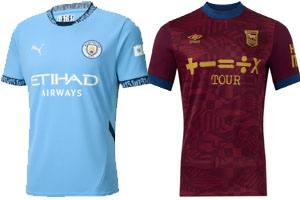 Man City v Ipswich 2024-25 Kits