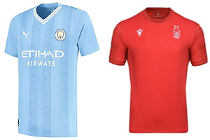 Man City v Nottingham Forest 2023-24 Shirts