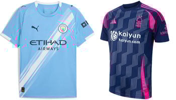 Man City v Nottingham Forest 2025-26 Kits