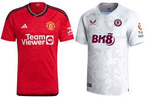 Man United v Aston Villa 2023-24 Shirts