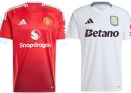 Man United v Aston Villa 2024-25 Shirts