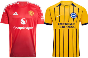 Man United v Brighton 2024-25 Kits