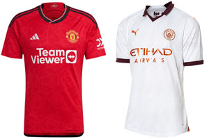 Man United v Man City 2023-24 Shirts