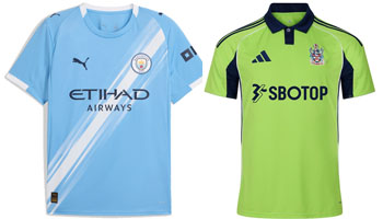 Manchester City v Fulham 2025-26 Kits