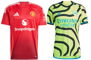 Manchester United v Arsenal 2024-25 Kits