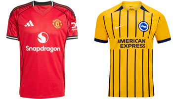 Manchester United v Brighton 2025-26 Kits