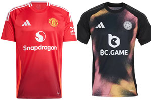Manchester United v Leicester 2024-25 Kits