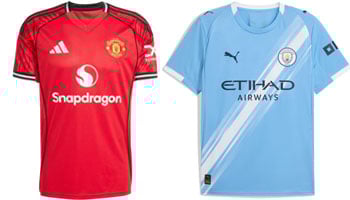 Manchester United v Manchester City 2025-26 Kits