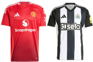 Manchester United v Newcastle United 2024-25 Kits