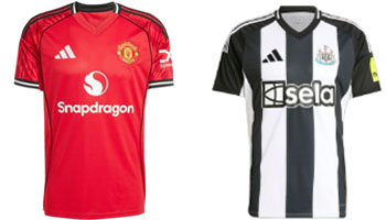 Manchester United v Newcastle United 2025-26 Kits