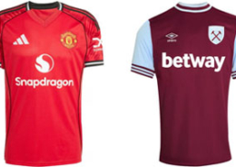 Manchester United v West Ham 2025-26 Kits