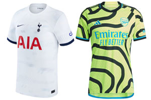 Spurs v Arsenal 2023-24 Shirts