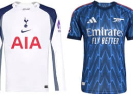 Spurs v Arsenal 2025-26 Kits