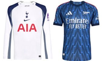 Spurs v Arsenal 2025-26 Kits