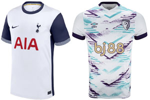 Spurs v Bournemouth 2024-25 Kits