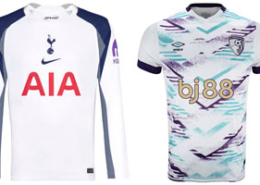 Spurs v Bournemouth 2025-26 Kits
