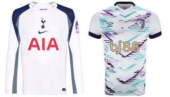 Spurs v Bournemouth 2025-26 Kits