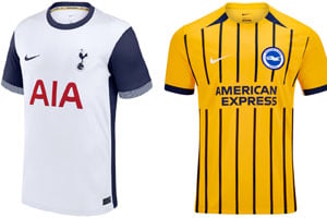 Spurs v Brighton 2024-25 Kits