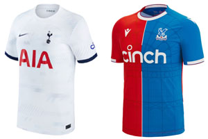 Spurs v Crystal Palace 2023-24 Shirts