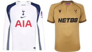 Spurs v Crystal Palace 2025-26 Kits