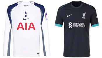 Spurs v Liverpool 2025-26 Shirts
