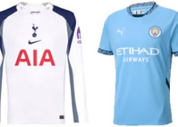 Spurs v Man City 2025-26 Kits