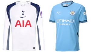 Spurs v Man City 2025-26 Kits