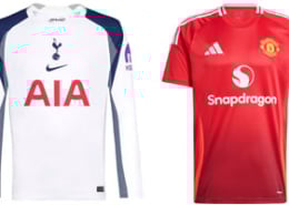 Spurs v Man United 2025-26 shirts