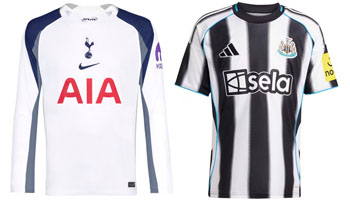 Spurs v Newcastle 2025-26 Kits