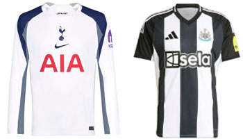 Spurs v Newcastle 2025-26 Kits