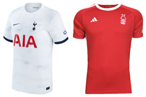 Spurs v Nottingham Forest 2023-24 Shirts