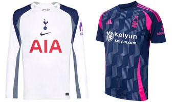 Spurs v Nottngham Forest 2025-26 Kits