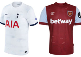 Spurs v West Ham 2023-24 Shirts