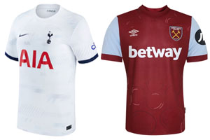 Spurs v West Ham 2023-24 Shirts