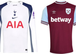 Spurs v West Ham 2025-26 Kits