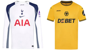 Spurs v Wolves 2025-26 Kits